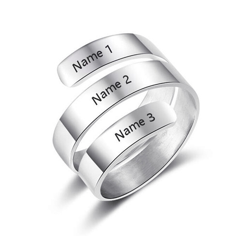 personalized nameplate jewels engraved maker custom word rings wholesale suppliers